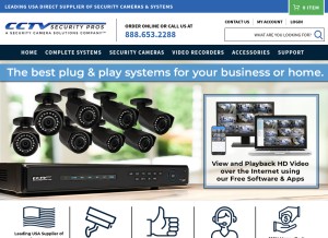 How cctvsecuritypros.com looks like on a tablet such as an iPad.