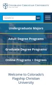 How ccu.edu looks like on a mobile device such as an iPhone.