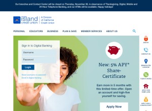 How ccudigitalbanking.com looks like on a tablet such as an iPad.