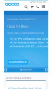 How cdata.com looks like on a mobile device such as an iPhone.