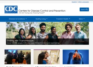 How cdc.gov looks like on a tablet such as an iPad.