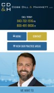 How cdhlawfirm.com looks like on a mobile device such as an iPhone.