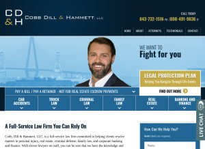 How cdhlawfirm.com looks like on a tablet such as an iPad.