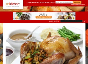 How cdkitchen.com looks like on a tablet such as an iPad.