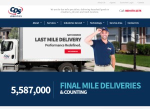 How cdslogistics.net looks like on a tablet such as an iPad.