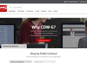 How cdwg.com looks like on a tablet such as an iPad.