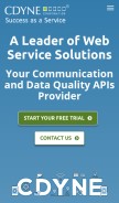 How cdyne.com looks like on a mobile device such as an iPhone.
