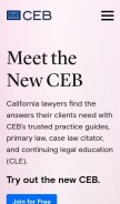 How ceb.com looks like on a mobile device such as an iPhone.