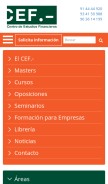 How cef.es looks like on a mobile device such as an iPhone.