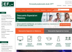 How cef.es looks like on a tablet such as an iPad.