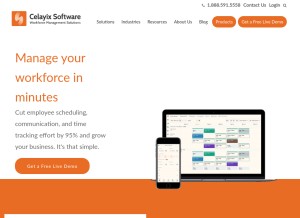 How celayix.com looks like on a tablet such as an iPad.