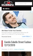How celebmafia.com looks like on a mobile device such as an iPhone.