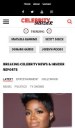 How celebrityinsider.org looks like on a mobile device such as an iPhone.