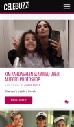 How celebuzz.com looks like on a mobile device such as an iPhone.