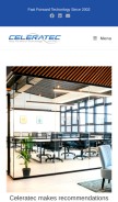 How celeratec.com looks like on a mobile device such as an iPhone.