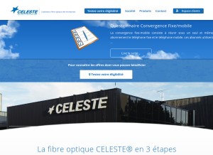 How celeste.fr looks like on a tablet such as an iPad.