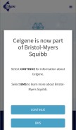 How celgene.com looks like on a mobile device such as an iPhone.