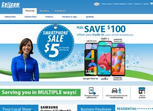 How cellcom.com looks like on a tablet such as an iPad.