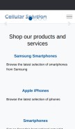 How cellularsolution.ca looks like on a mobile device such as an iPhone.