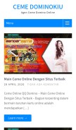 How cemedominokiu.com looks like on a mobile device such as an iPhone.