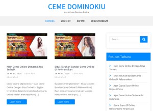 How cemedominokiu.com looks like on a tablet such as an iPad.