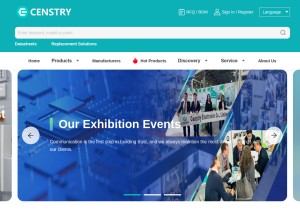 How censtry.com looks like on a tablet such as an iPad.