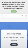 How centerwatch.com looks like on a mobile device such as an iPhone.