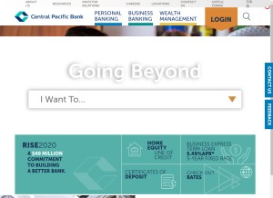 How centralpacificbank.com looks like on a tablet such as an iPad.