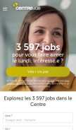 How centrejob.com looks like on a mobile device such as an iPhone.