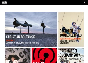 How centrepompidou.fr looks like on a tablet such as an iPad.