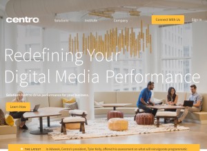 How centro.net looks like on a tablet such as an iPad.