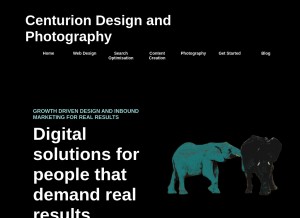 How centuriondesign.co.za looks like on a tablet such as an iPad.