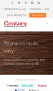 How centurybizsolutions.com looks like on a mobile device such as an iPhone.