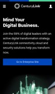 How centurylink.com looks like on a mobile device such as an iPhone.