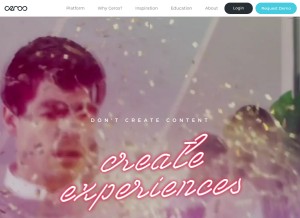 How ceros.com looks like on a tablet such as an iPad.