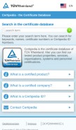 How certipedia.com looks like on a mobile device such as an iPhone.