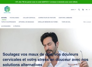 How cervi-care.com looks like on a tablet such as an iPad.