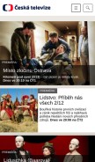 How ceskatelevize.cz looks like on a mobile device such as an iPhone.