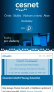 How cesnet.cz looks like on a mobile device such as an iPhone.