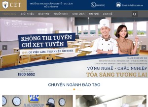 How cet.edu.vn looks like on a tablet such as an iPad.