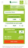 How cetelem.pt looks like on a mobile device such as an iPhone.