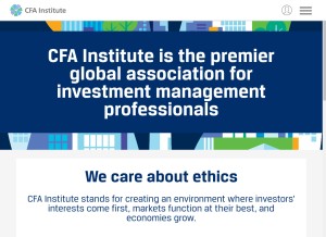 How cfainstitute.org looks like on a tablet such as an iPad.
