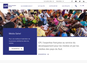 How cfi.fr looks like on a tablet such as an iPad.