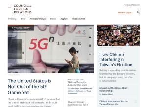 How cfr.org looks like on a tablet such as an iPad.