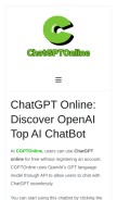 How cgptonline.tech looks like on a mobile device such as an iPhone.