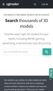 How cgtrader.com looks like on a mobile device such as an iPhone.