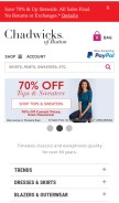 How chadwicks.com looks like on a mobile device such as an iPhone.