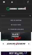 How chairs4gaming.com looks like on a mobile device such as an iPhone.