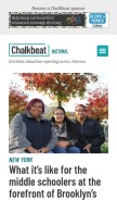 How chalkbeat.org looks like on a mobile device such as an iPhone.