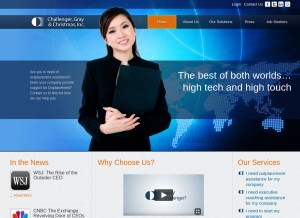 How challengergray.com looks like on a tablet such as an iPad.